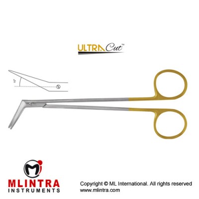 UltraCut™ TC DeBakey Vascular Scissor Angled 25° Stainless Steel, 23 cm - 9"